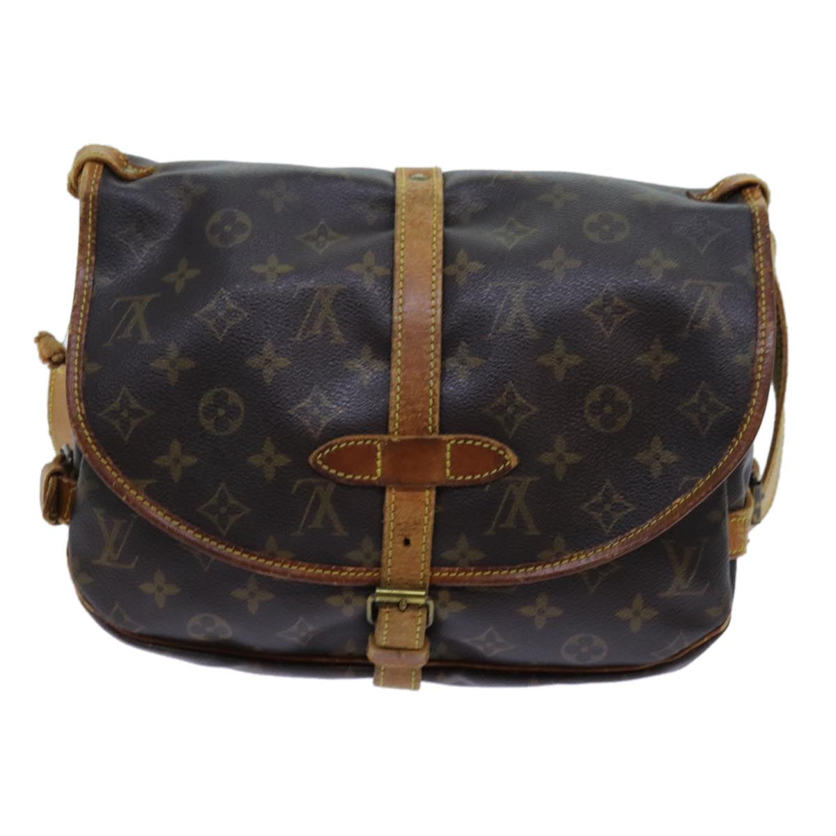 LOUIS VUITTON Monogram Saumur 30 Shoulder Bag M42256 LV yk11804