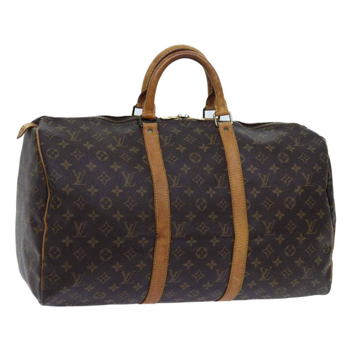 LOUIS VUITTON Monogram Keepall 50 Boston Bag M41426 LV yk11807
