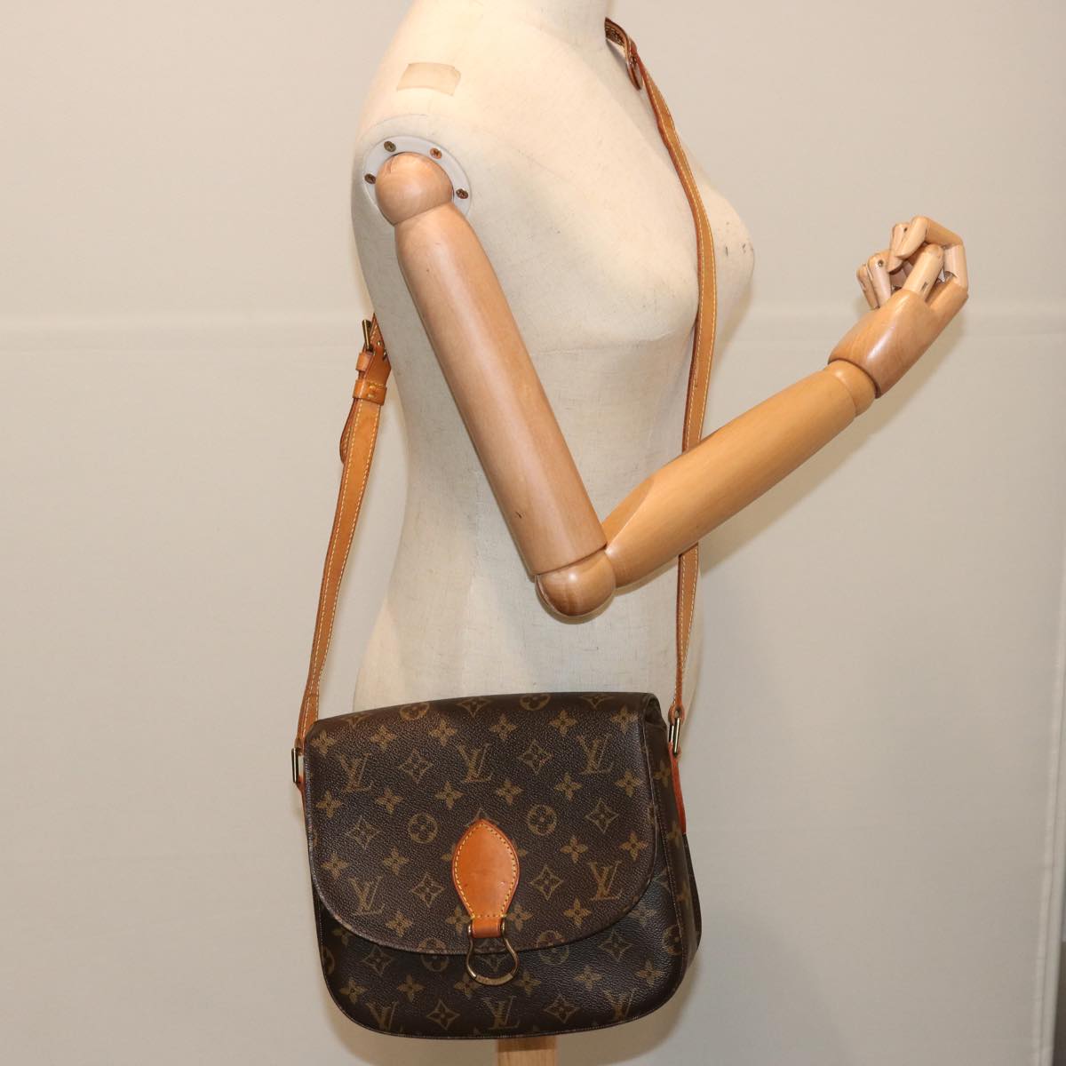 LOUIS VUITTON Monogram Saint Cloud GM Shoulder Bag M51242 LV yk11814