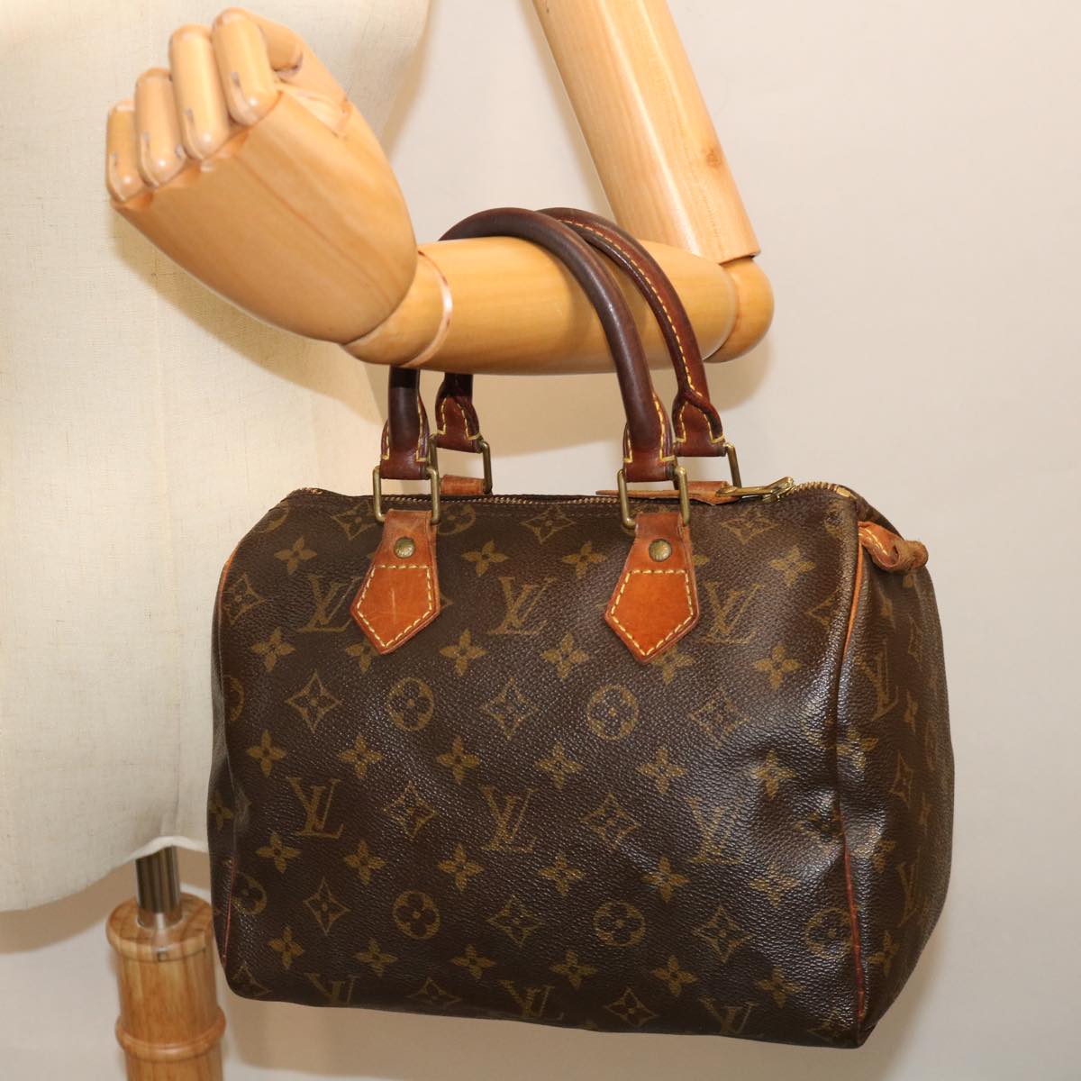 LOUIS VUITTON Monogram Speedy 25 Hand Bag M41528 LV yk11818