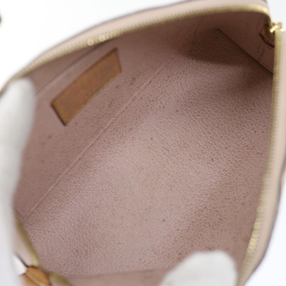 LOUIS VUITTON Vernis Pochette Cosmetic Pouch Rose Angelique M90086 yk11824