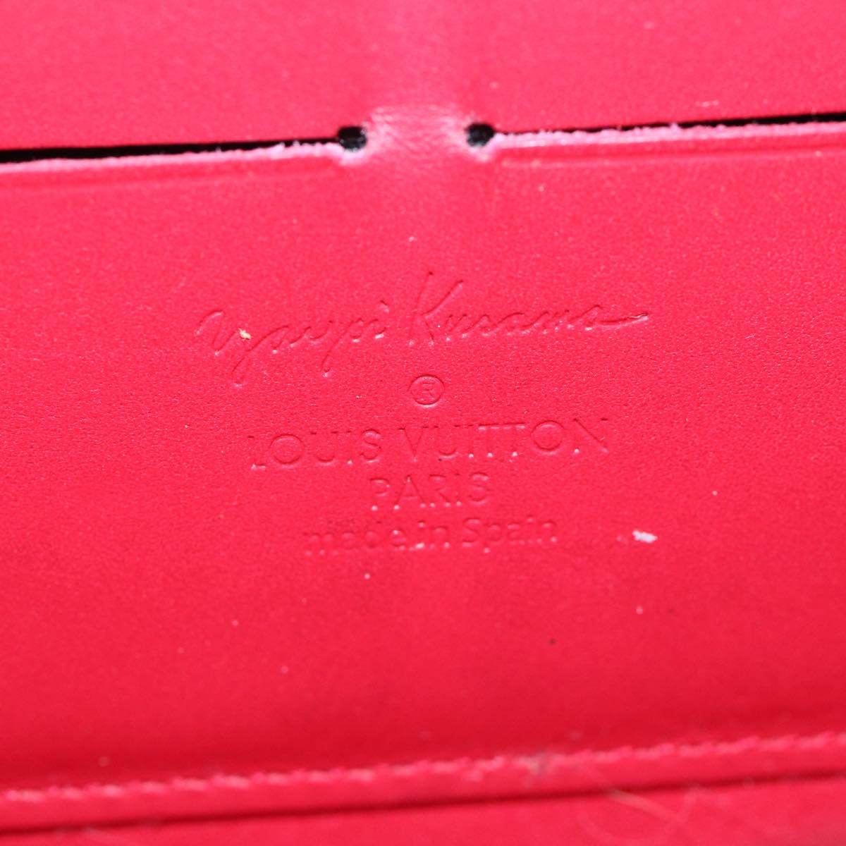 LOUIS VUITTON Monogram Vernis Yayoi Kusama Wallet Rouge M91572 LV yk11825