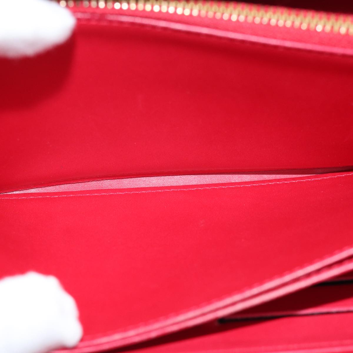 LOUIS VUITTON Monogram Vernis Yayoi Kusama Wallet Rouge M91572 LV yk11825