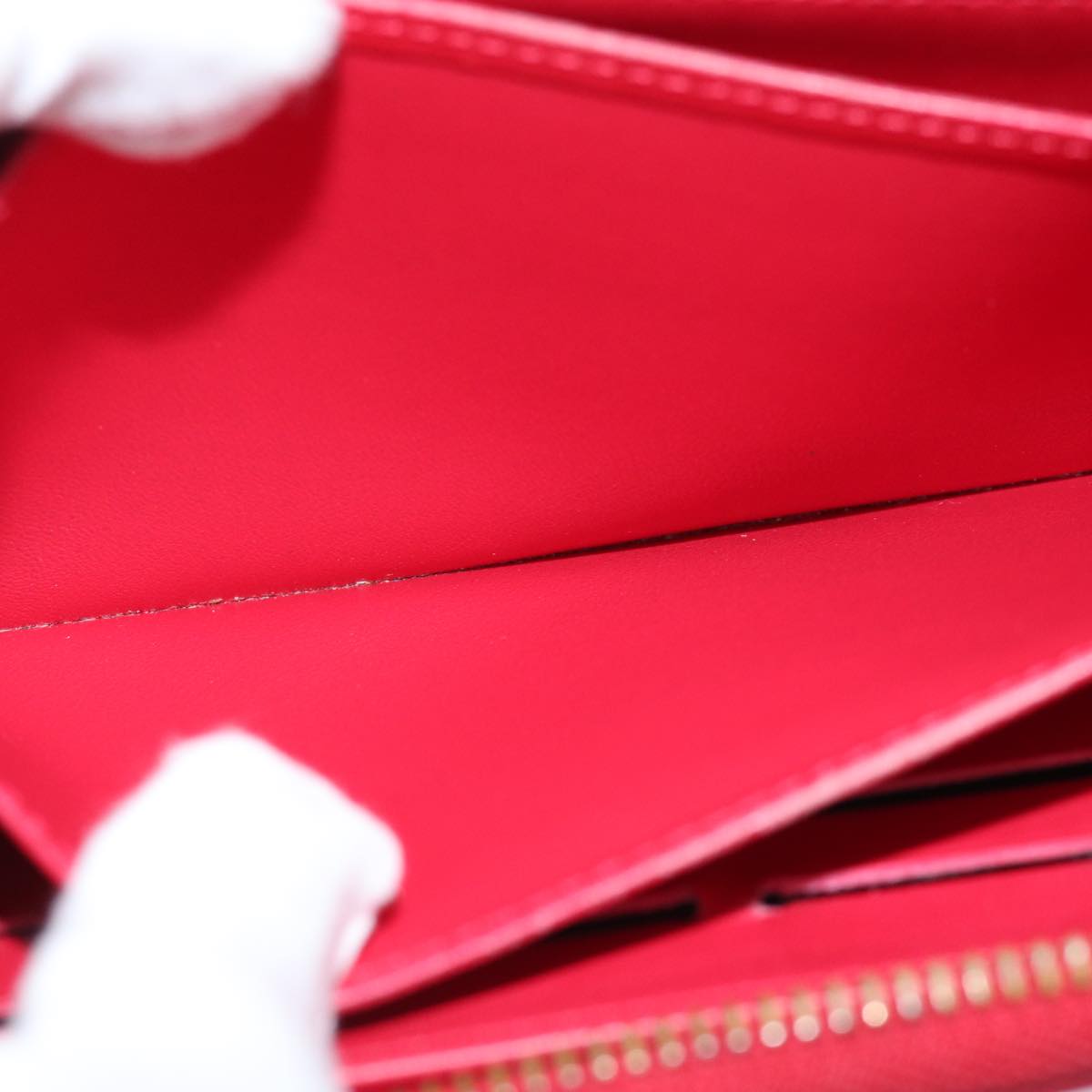 LOUIS VUITTON Monogram Vernis Yayoi Kusama Wallet Rouge M91572 LV yk11825