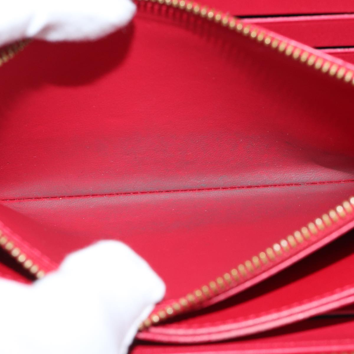 LOUIS VUITTON Monogram Vernis Yayoi Kusama Wallet Rouge M91572 LV yk11825