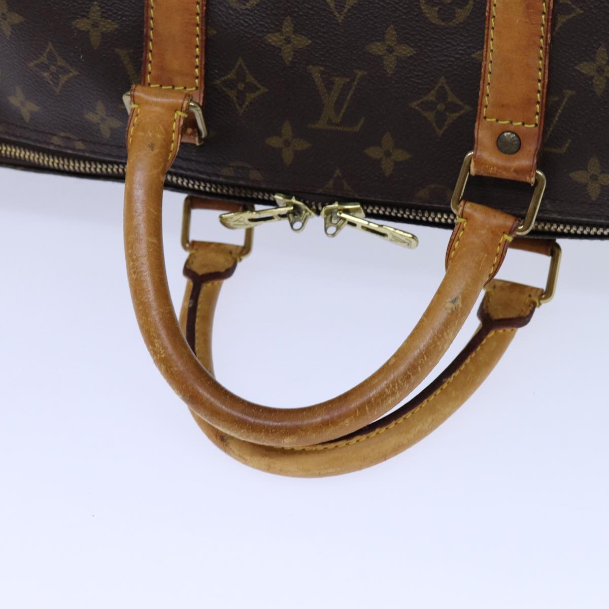 LOUIS VUITTON Monogram Keepall 55 Boston Bag M41424 LV yk11830