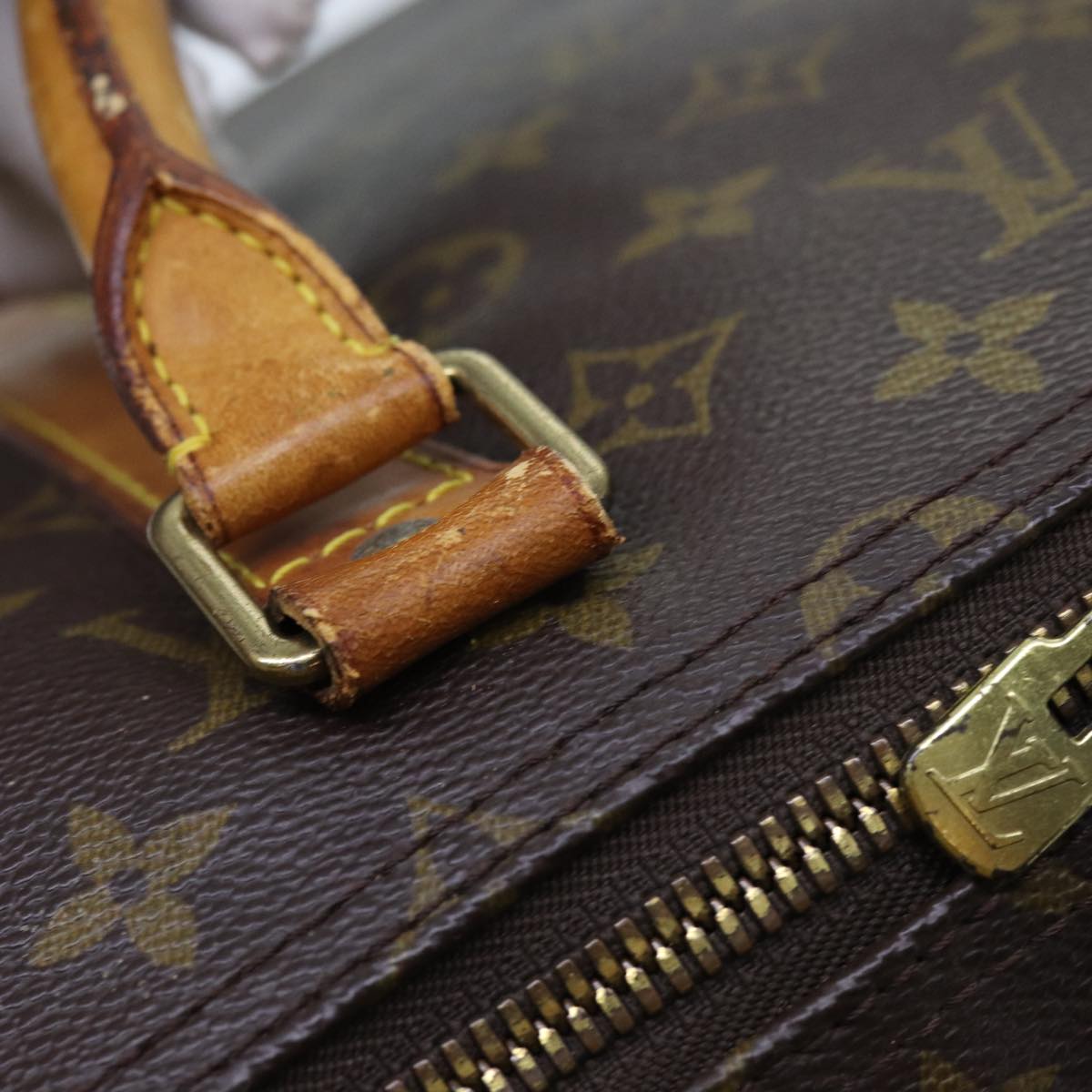 LOUIS VUITTON Monogram Keepall 55 Boston Bag M41424 LV yk11830