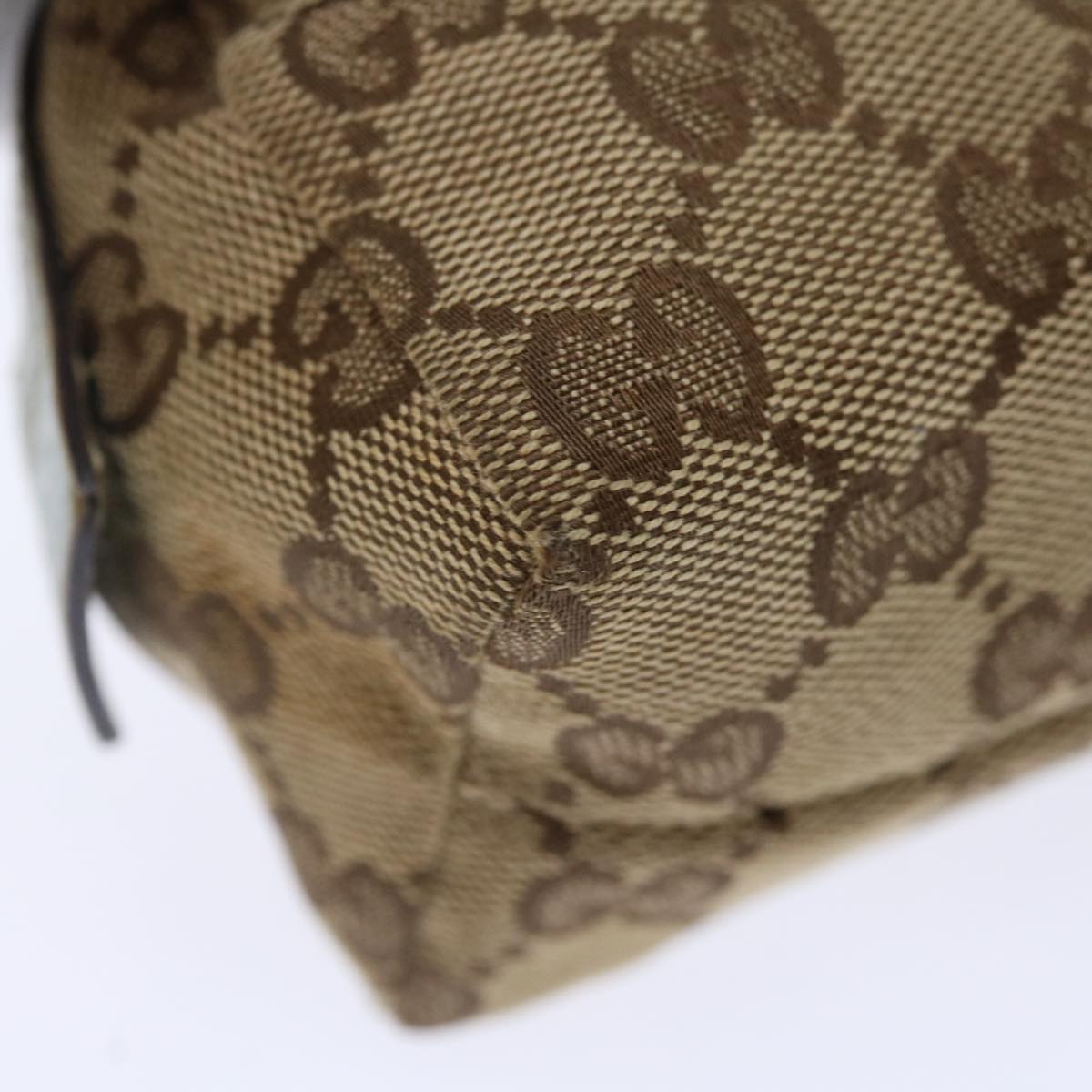 GUCCI GG Canvas Pouch Beige 29596 yk11835