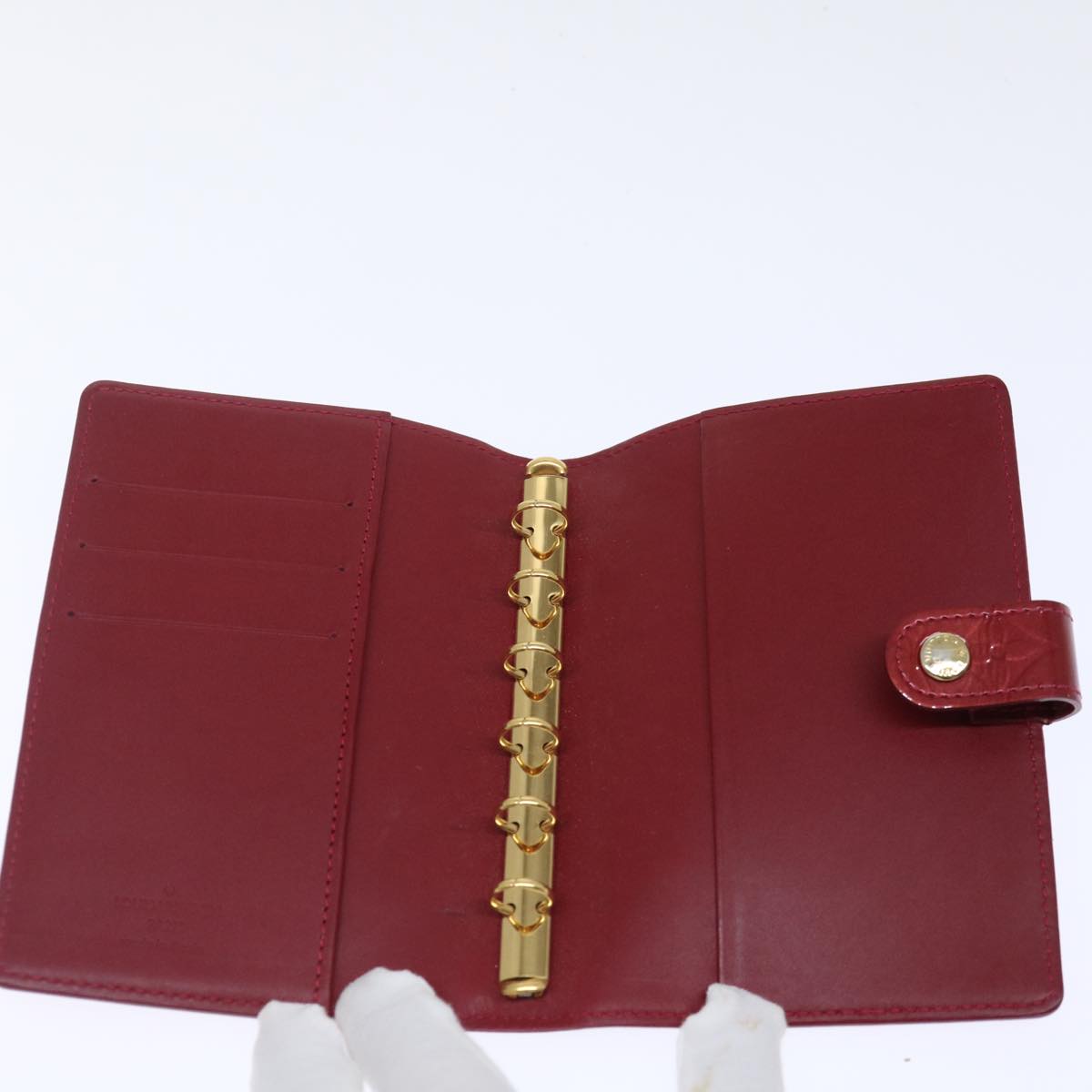 LOUIS VUITTON Vernis Agenda PM Day Planner Pomme D'amour R21016 LV yk11836