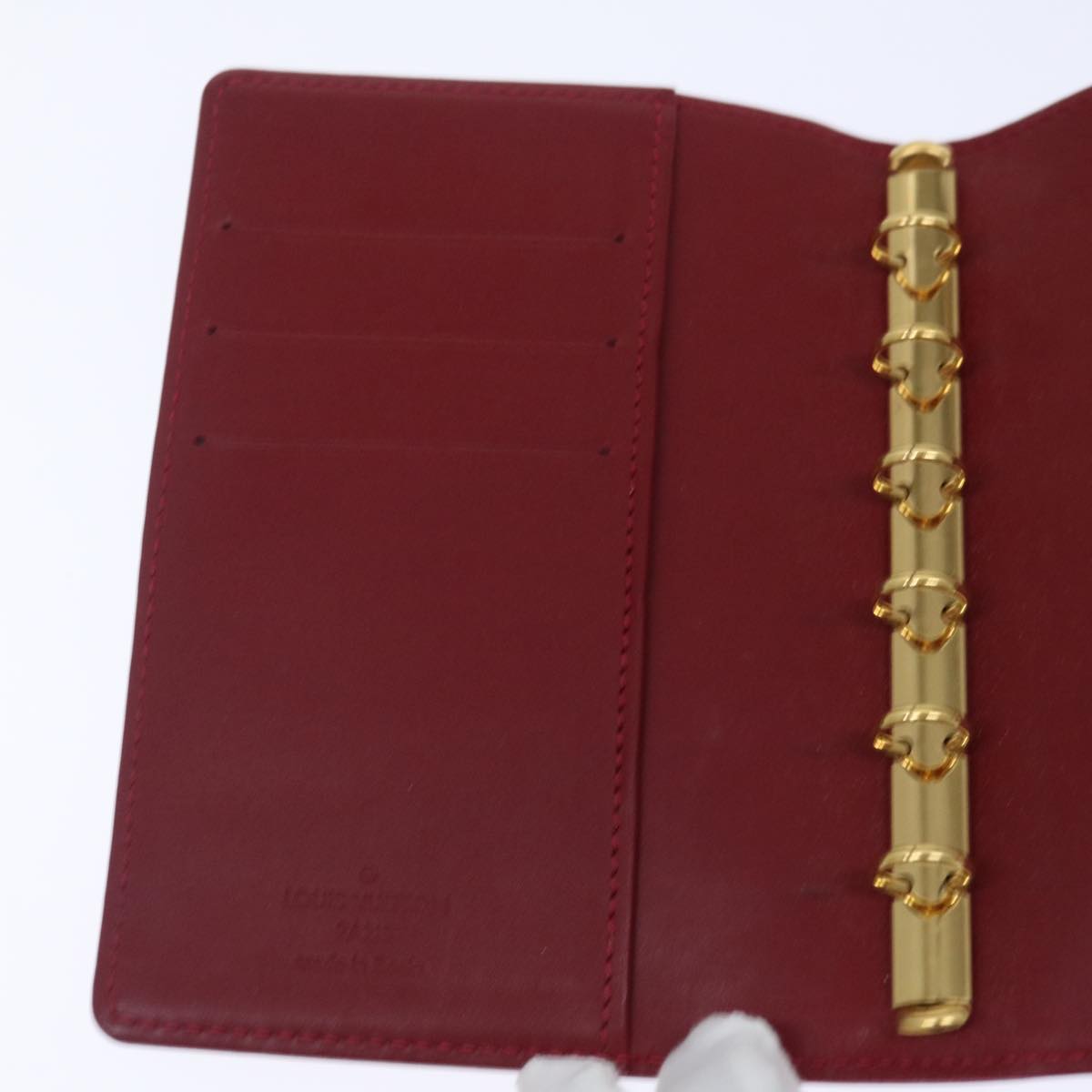 LOUIS VUITTON Vernis Agenda PM Day Planner Pomme D'amour R21016 LV yk11836