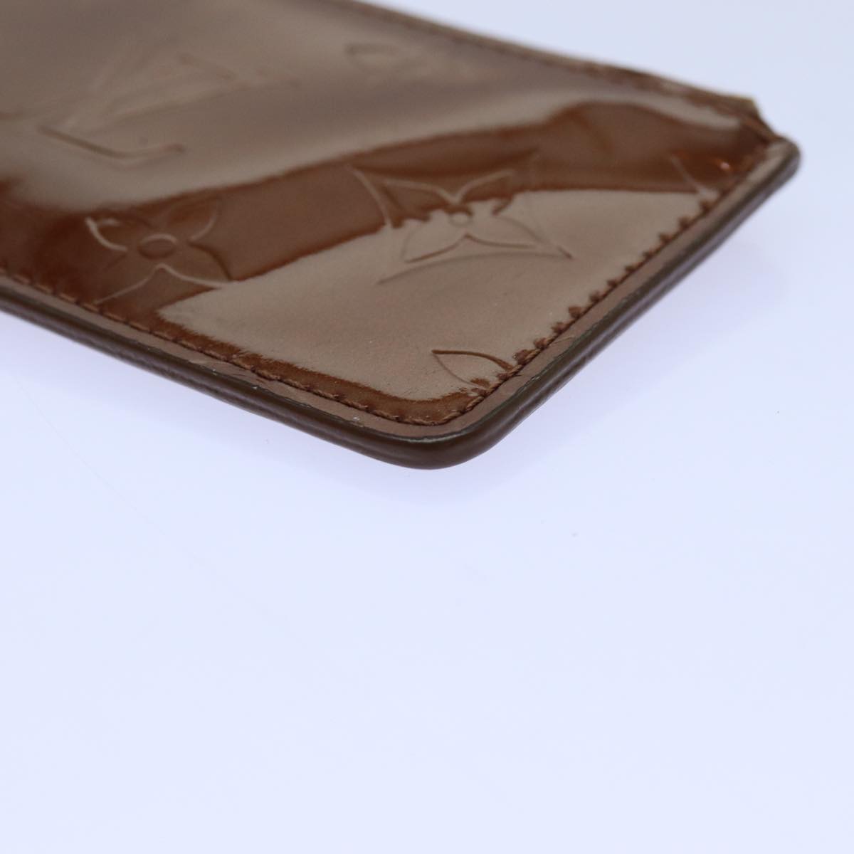 LOUIS VUITTON Vernis Pochette Cles Coin Purse Bronze M91348 LV yk11837