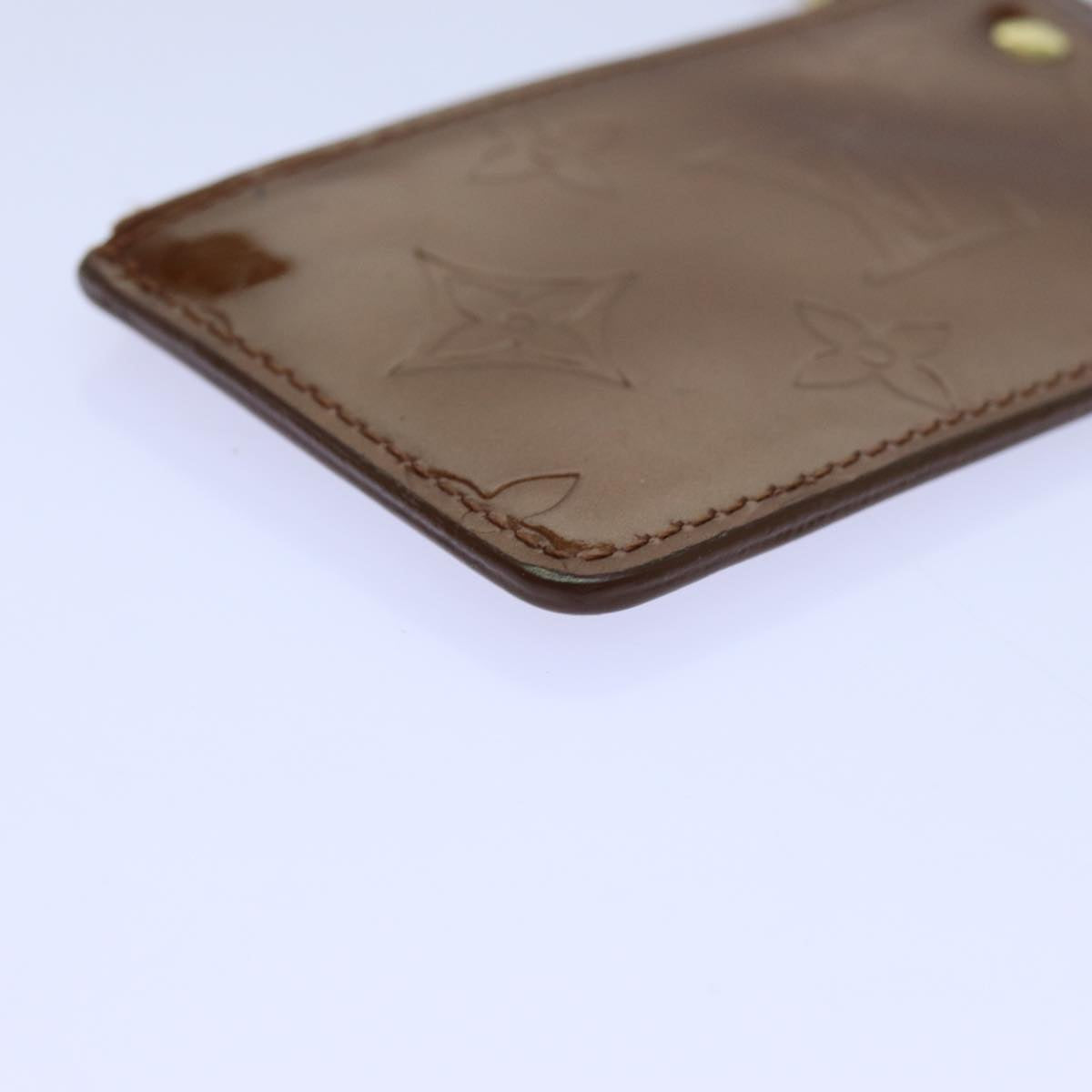 LOUIS VUITTON Vernis Pochette Cles Coin Purse Bronze M91348 LV yk11837