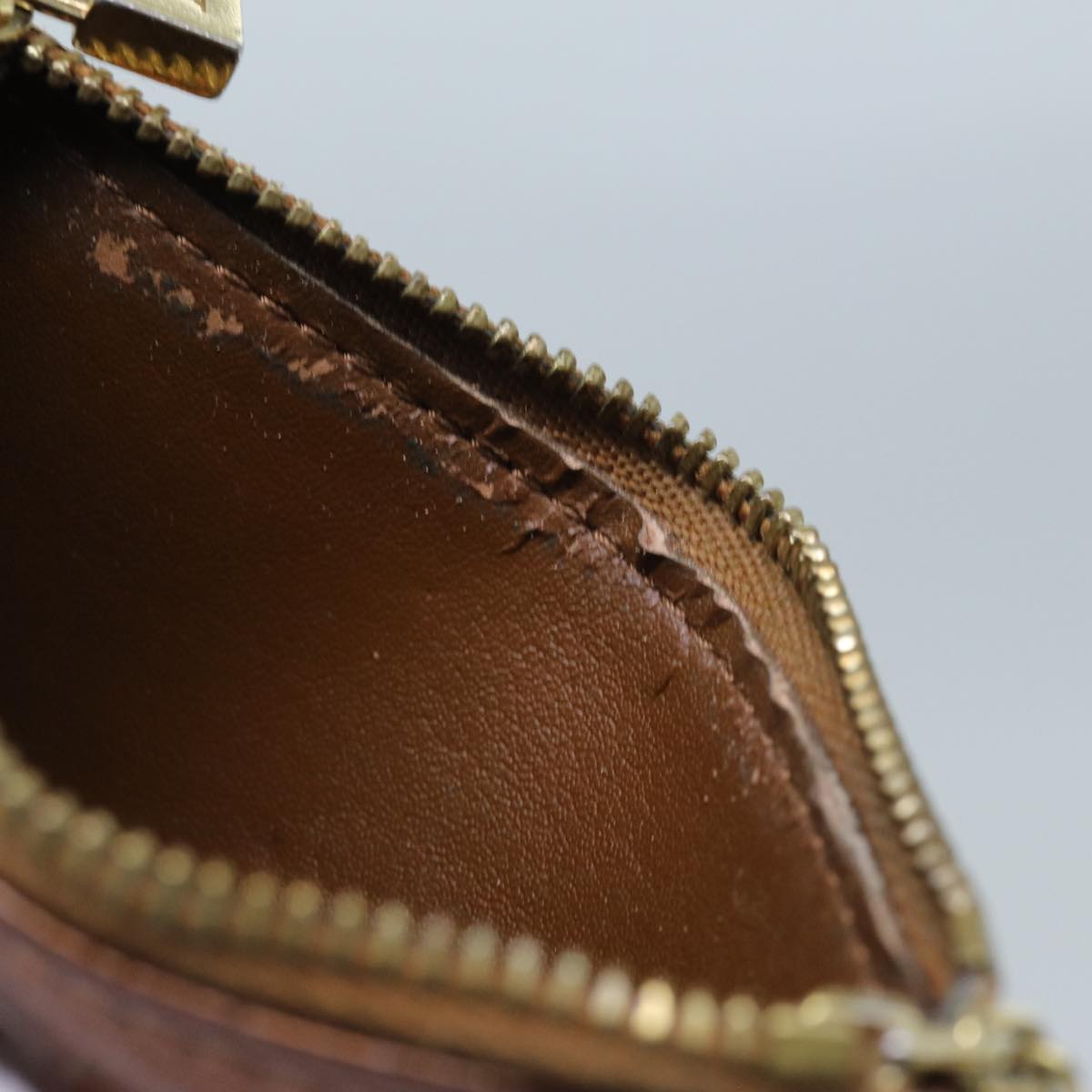 LOUIS VUITTON Vernis Pochette Cles Coin Purse Bronze M91348 LV yk11837