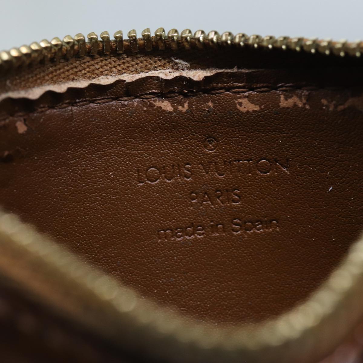LOUIS VUITTON Vernis Pochette Cles Coin Purse Bronze M91348 LV yk11837