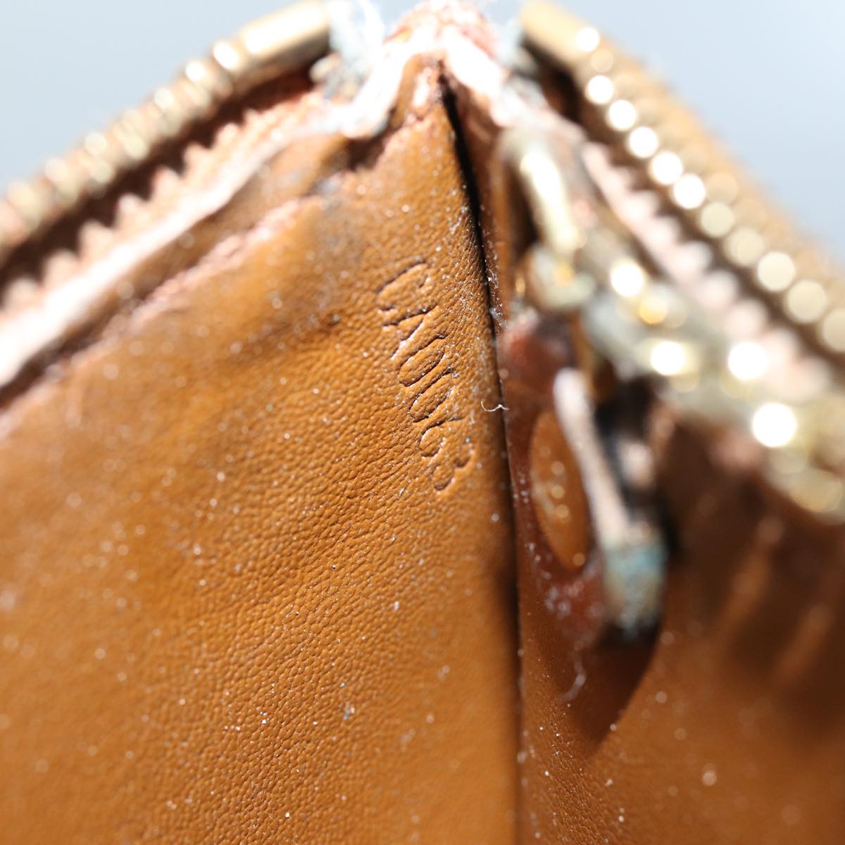 LOUIS VUITTON Vernis Pochette Cles Coin Purse Bronze M91348 LV yk11837