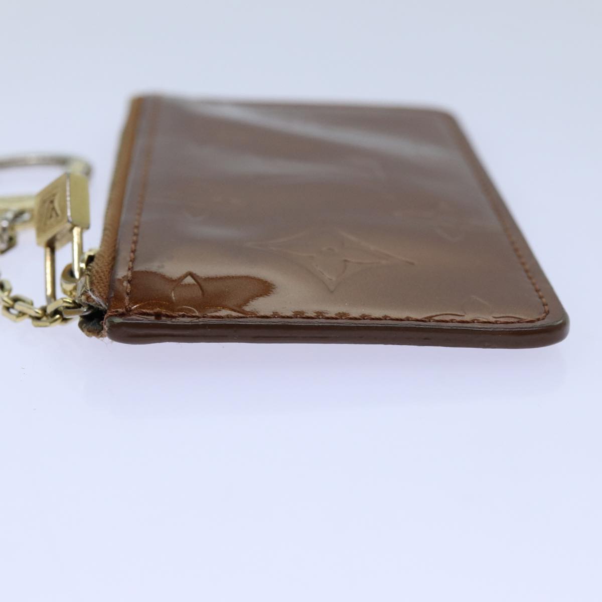 LOUIS VUITTON Vernis Pochette Cles Coin Purse Bronze M91348 LV yk11837