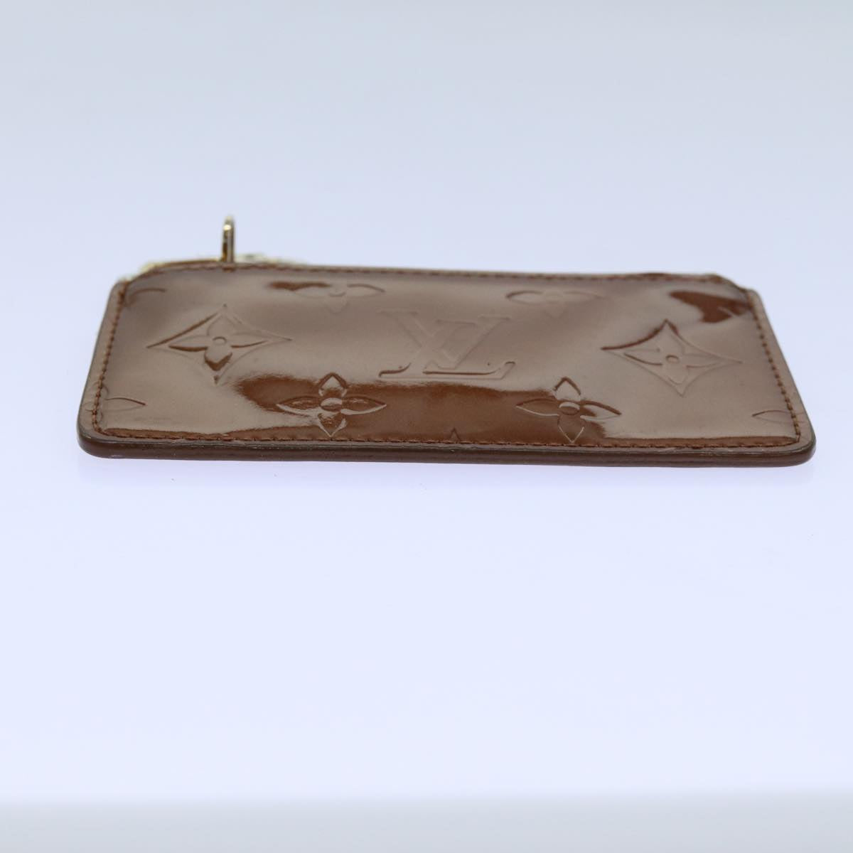 LOUIS VUITTON Vernis Pochette Cles Coin Purse Bronze M91348 LV yk11837