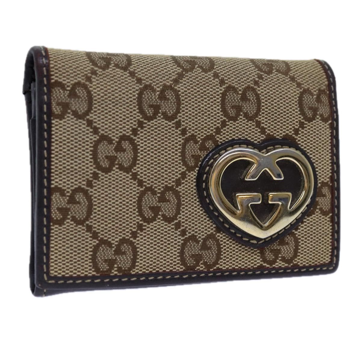 GUCCI GG Canvas Card Case Beige 245730 yk11841
