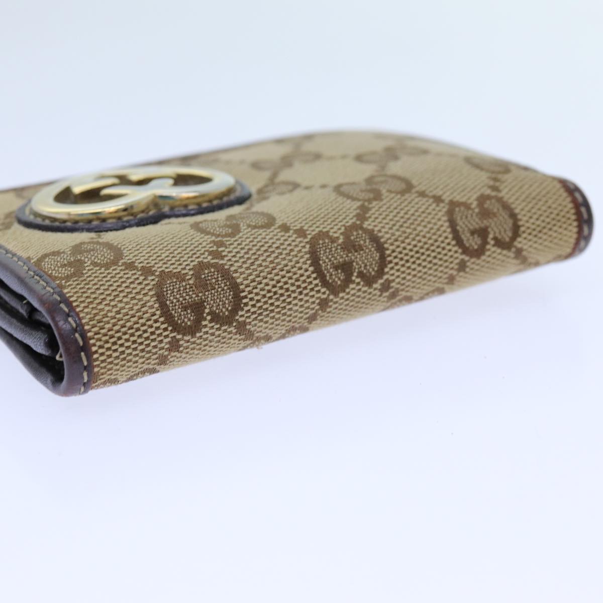 GUCCI GG Canvas Card Case Beige 245730 yk11841