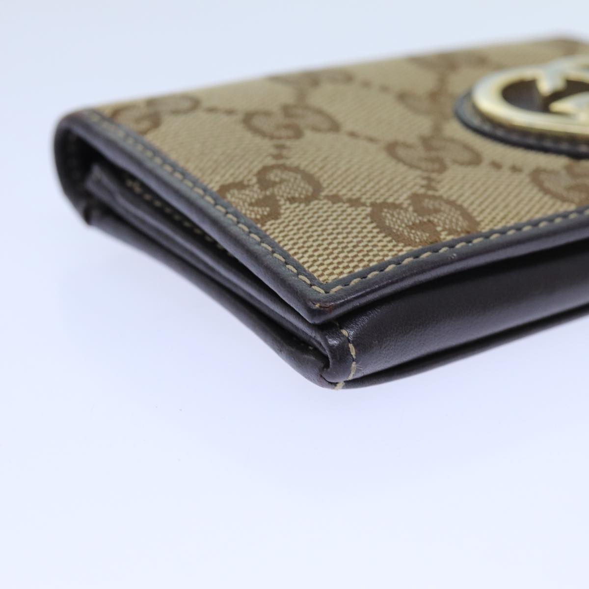 GUCCI GG Canvas Card Case Beige 245730 yk11841