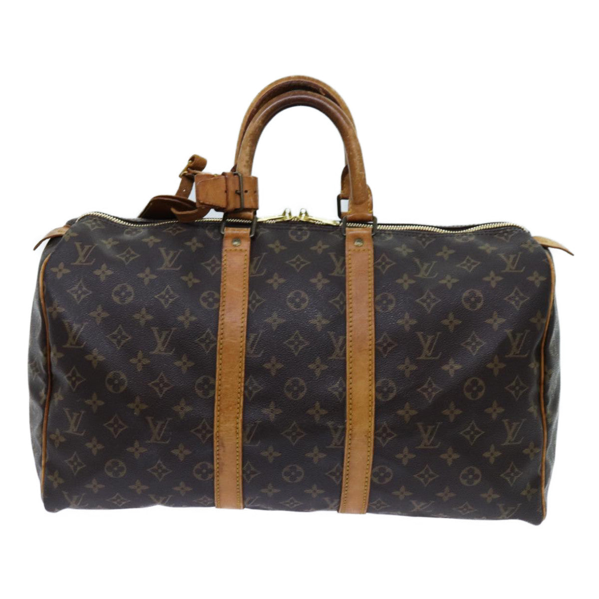 LOUIS VUITTON Monogram Keepall 45 Boston Bag M41428 LV yk11864