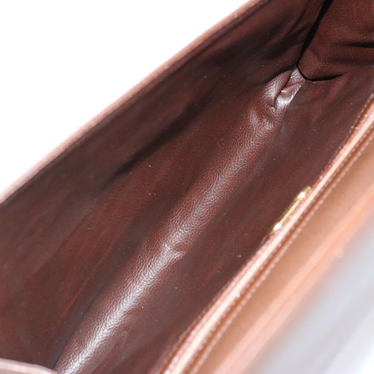 FENDI Shoulder Bag Leather Brown yk11948