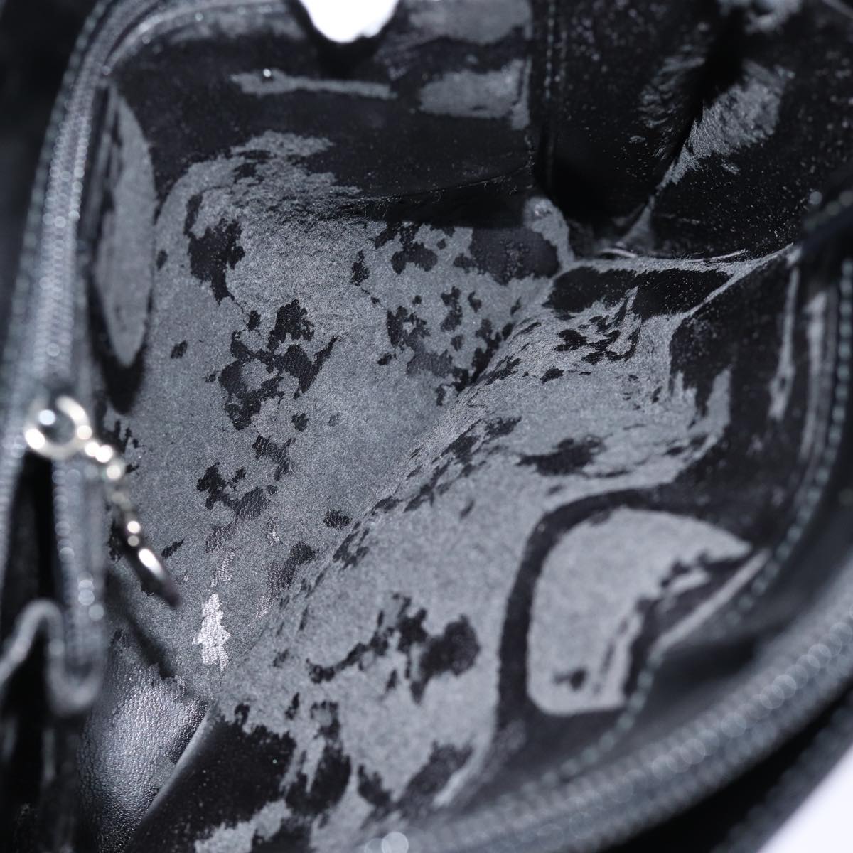 GUCCI Horsebit Shoulder Bag Enamel Black yk11952