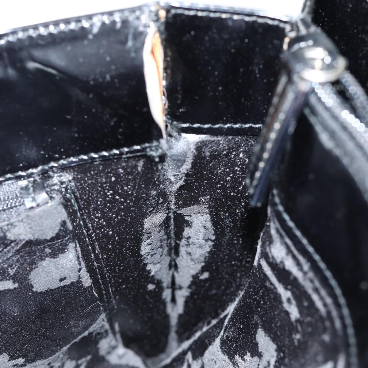 GUCCI Horsebit Shoulder Bag Enamel Black yk11952