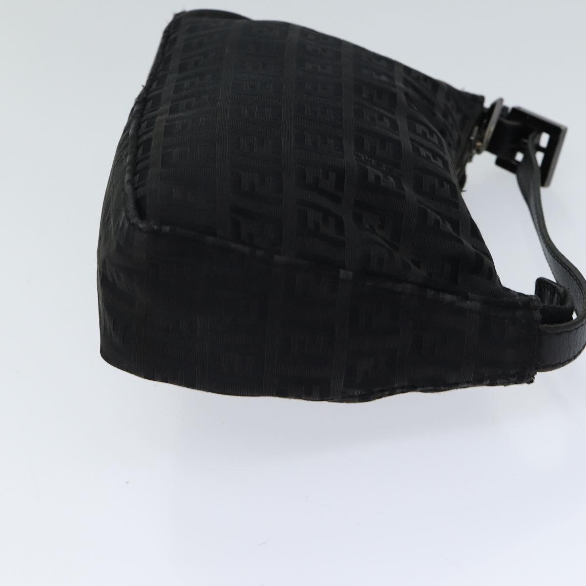 FENDI Zucchino Canvas Hand Bag Black yk11960