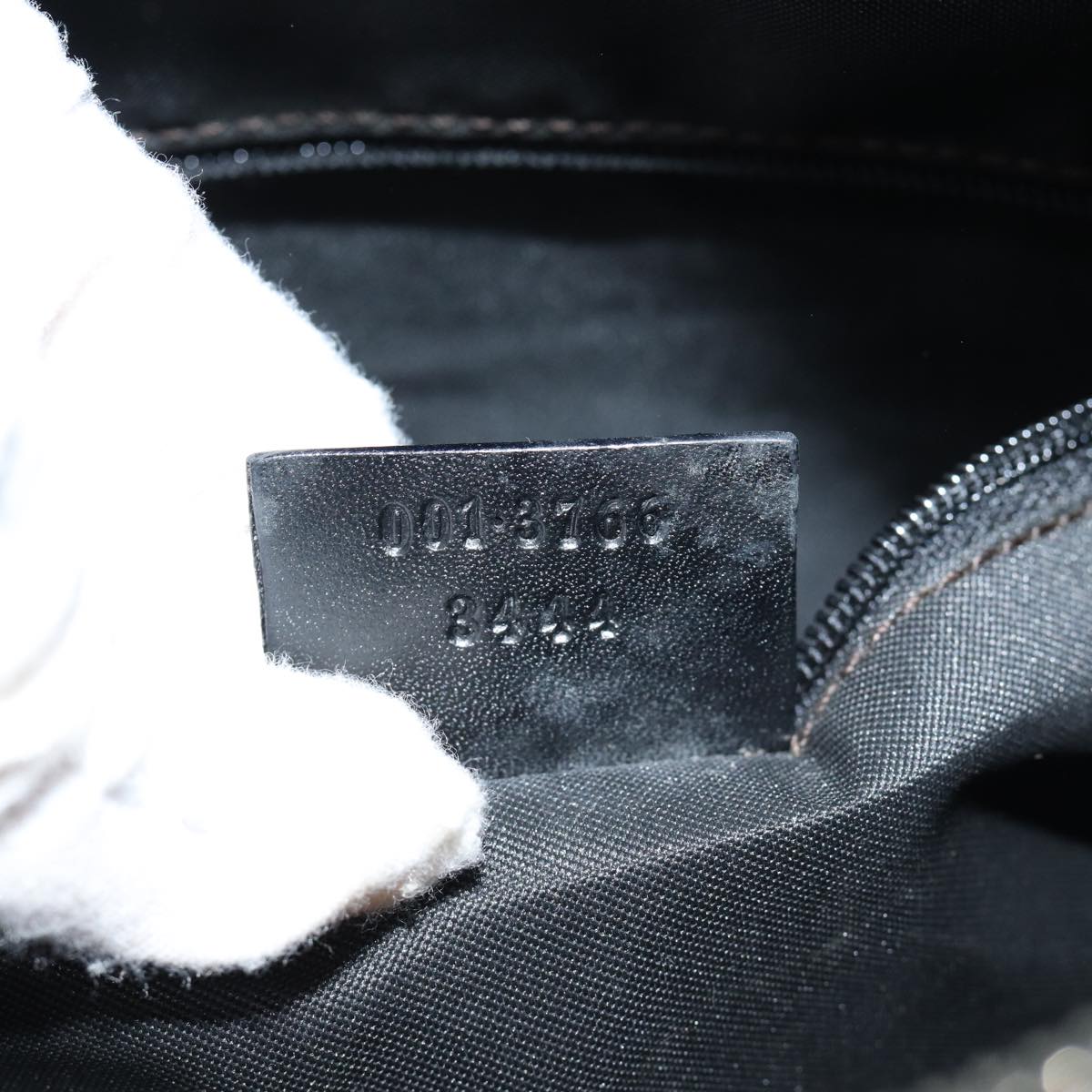 GUCCI GG Canvas Shoulder Bag Black 001 3766 yk11968