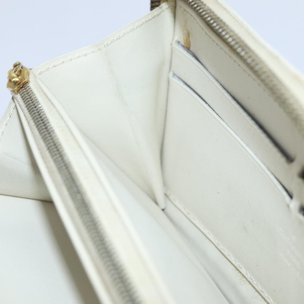 LOUIS VUITTON Monogram Vernis Zippy Wallet Wallet Perle M91471 LV yk11980