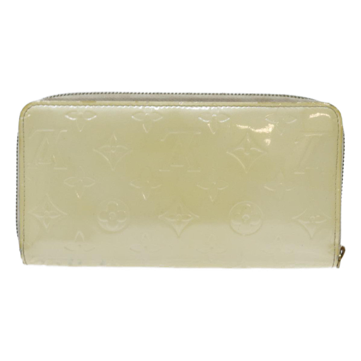 LOUIS VUITTON Monogram Vernis Zippy Wallet Wallet Perle M91471 LV yk11980