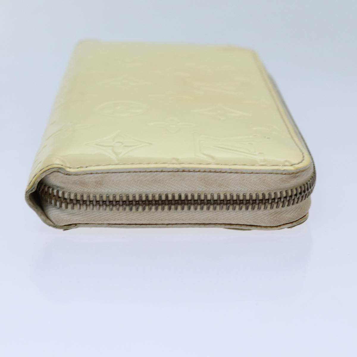 LOUIS VUITTON Monogram Vernis Zippy Wallet Wallet Perle M91471 LV yk11980