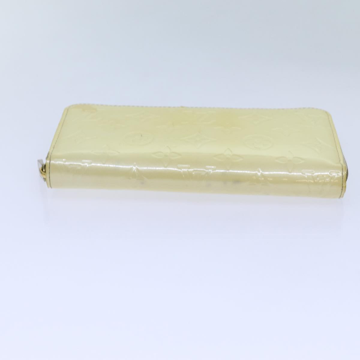 LOUIS VUITTON Monogram Vernis Zippy Wallet Wallet Perle M91471 LV yk11980