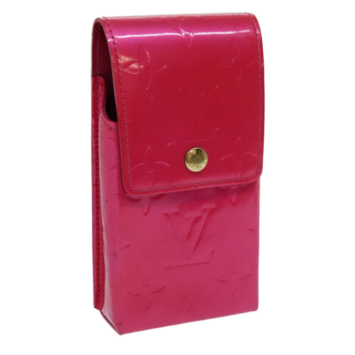 LOUIS VUITTON Monogram Vernis Cigarette Case Fuchsia Pink LV yk11982