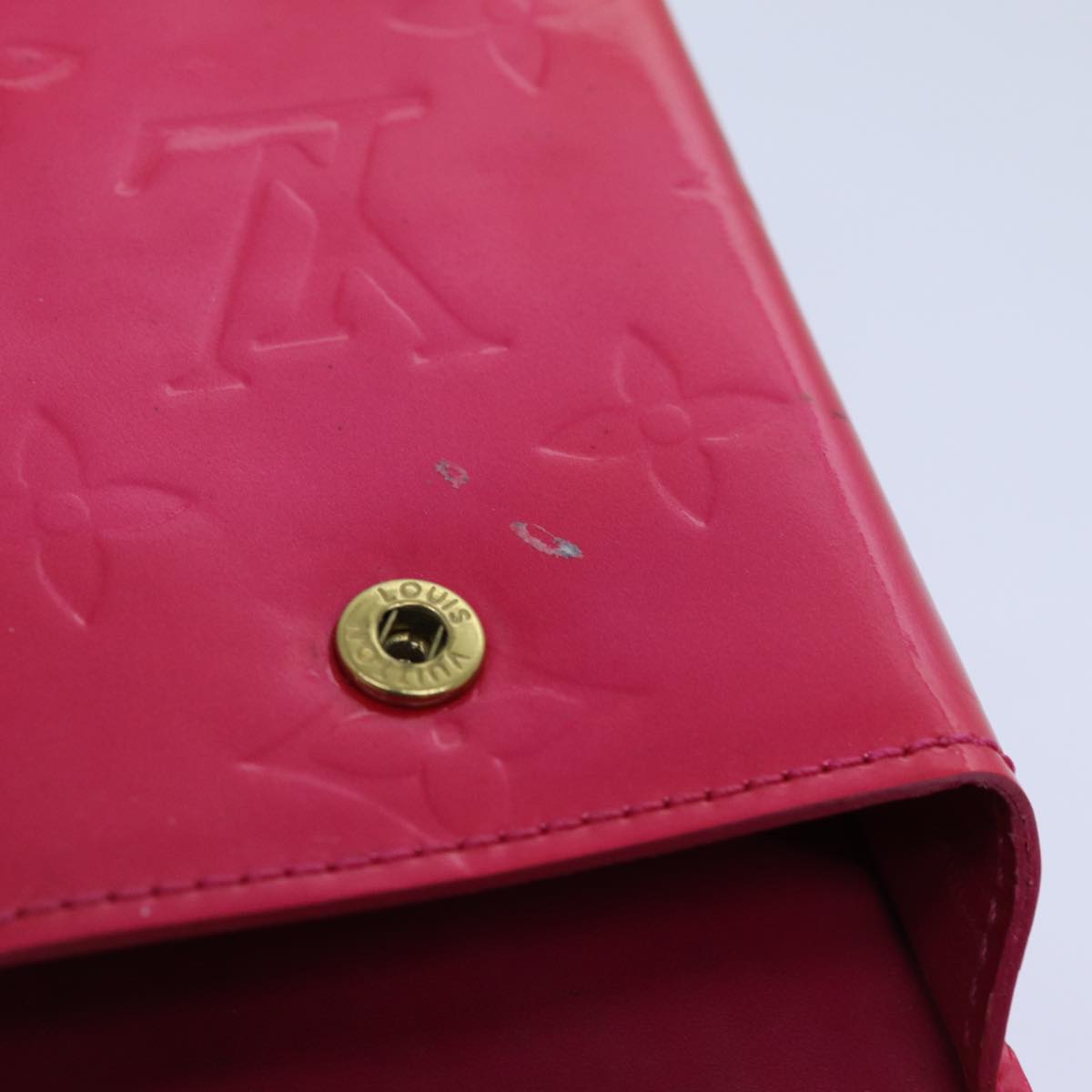 LOUIS VUITTON Monogram Vernis Cigarette Case Fuchsia Pink LV yk11982