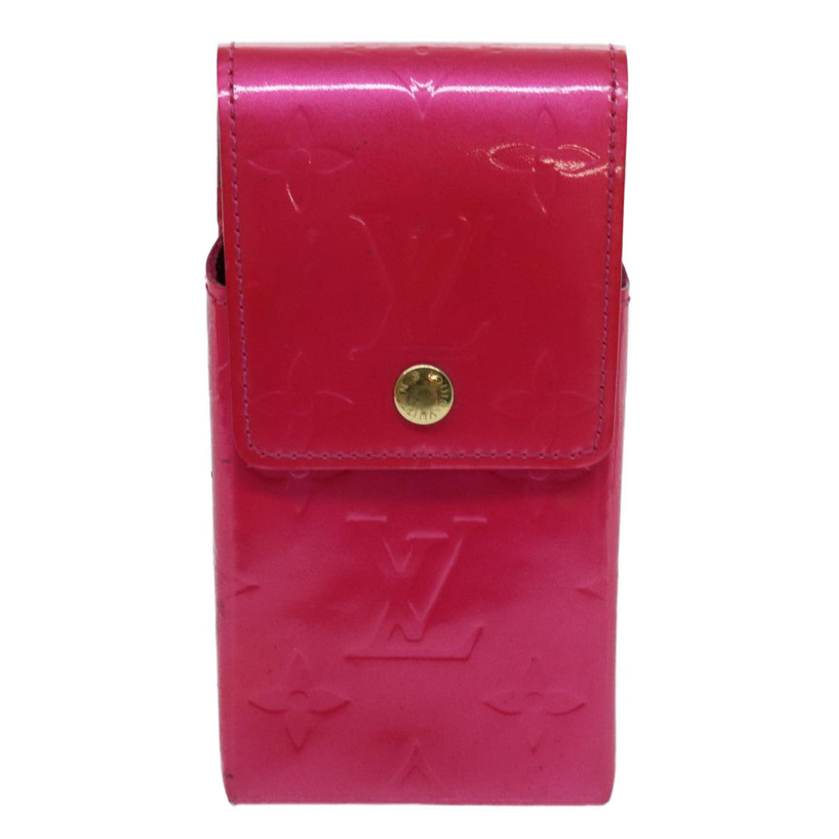 LOUIS VUITTON Monogram Vernis Cigarette Case Fuchsia Pink LV yk11982
