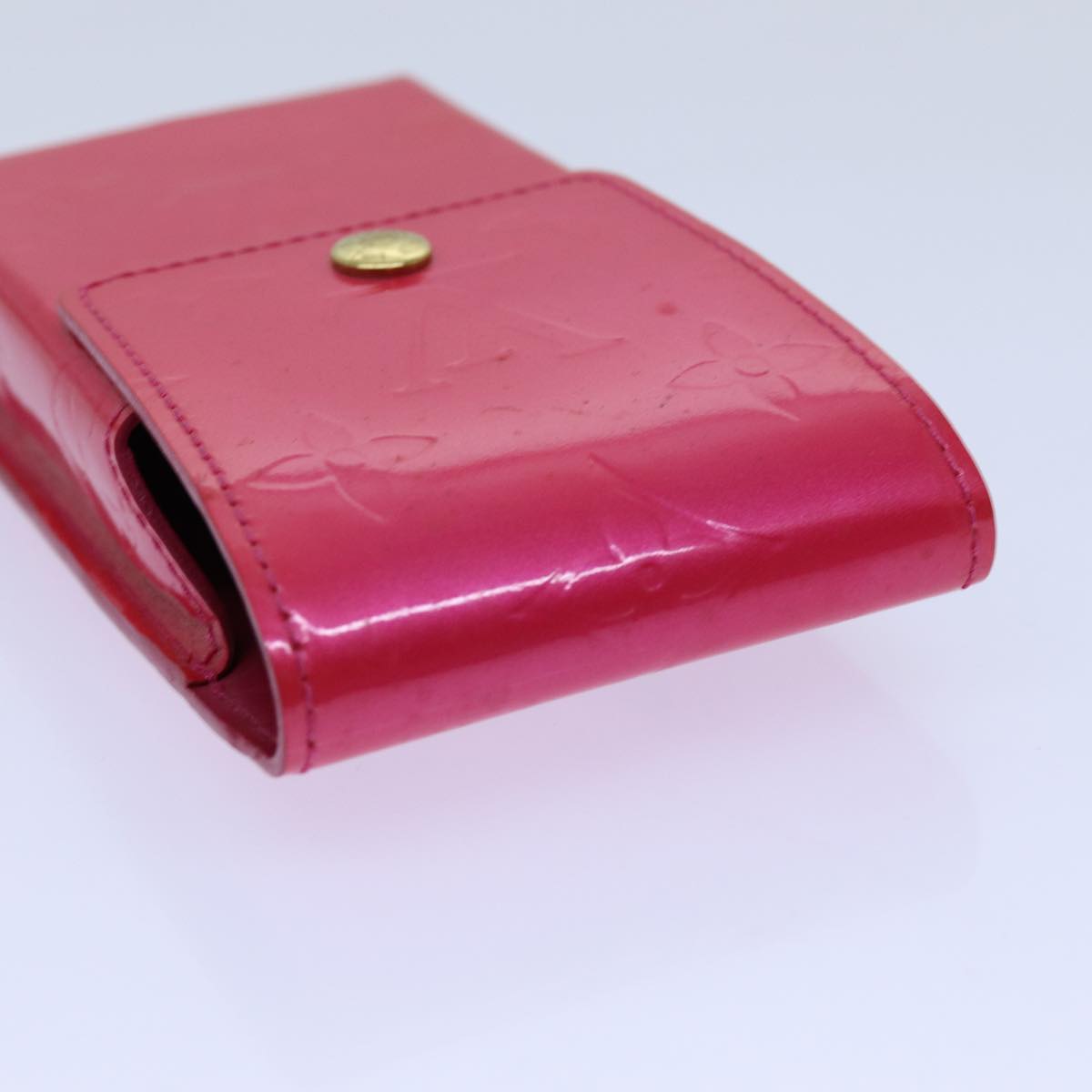 LOUIS VUITTON Monogram Vernis Cigarette Case Fuchsia Pink LV yk11982
