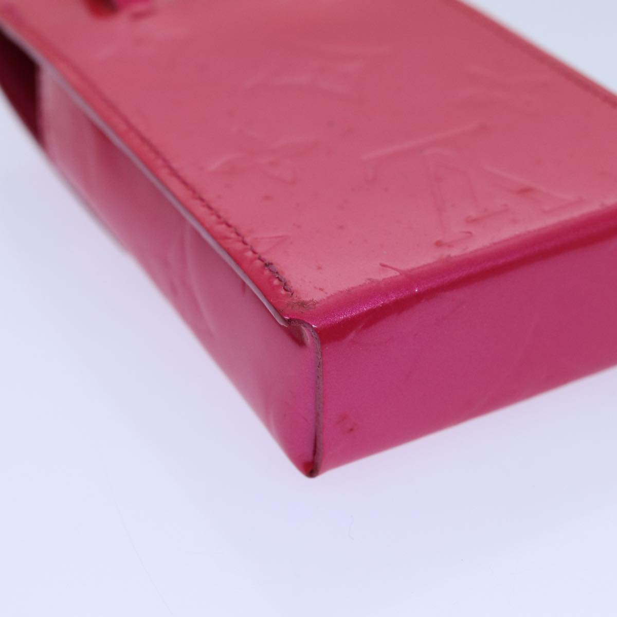 LOUIS VUITTON Monogram Vernis Cigarette Case Fuchsia Pink LV yk11982