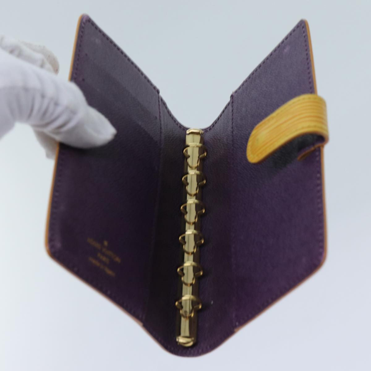 LOUIS VUITTON Epi Agenda PM Day Planner Cover Yellow R20059 LV yk11983