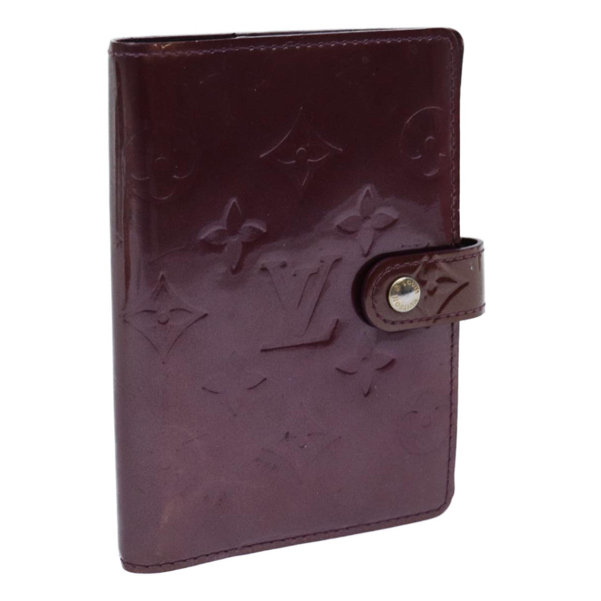 LOUIS VUITTON Vernis Agenda PM Day Planner Cover Violet R21050 LV yk11984