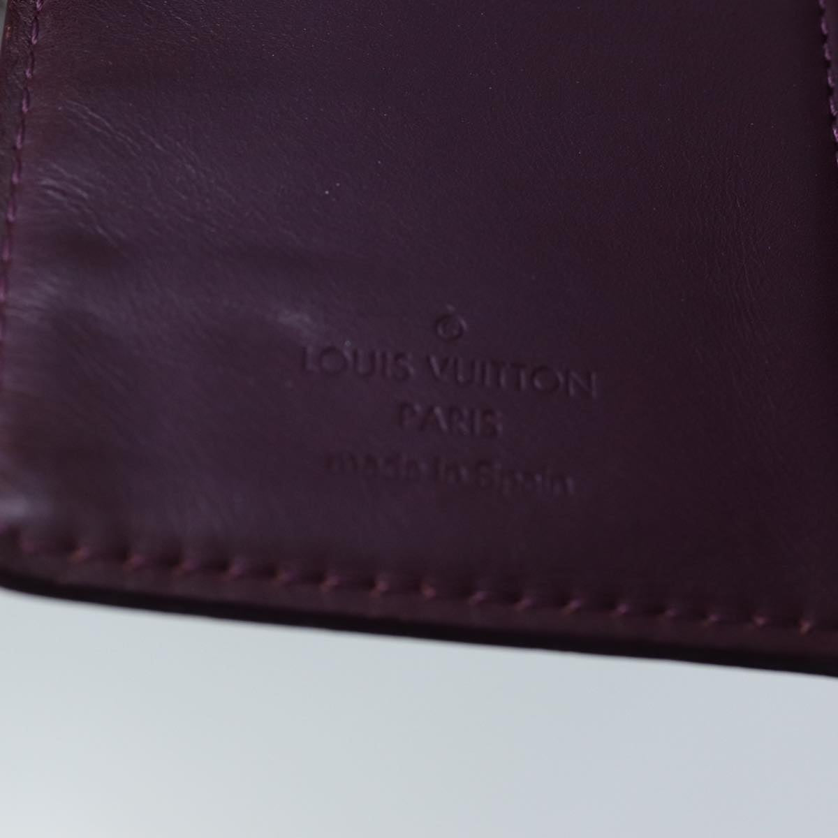 LOUIS VUITTON Vernis Agenda PM Day Planner Cover Violet R21050 LV yk11984