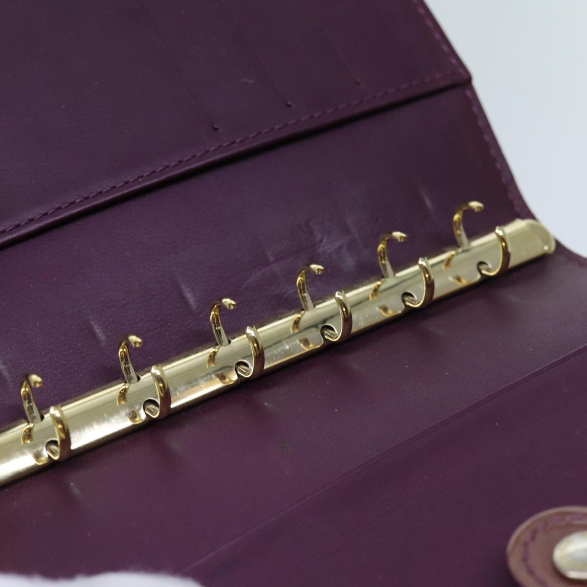 LOUIS VUITTON Vernis Agenda PM Day Planner Cover Violet R21050 LV yk11984