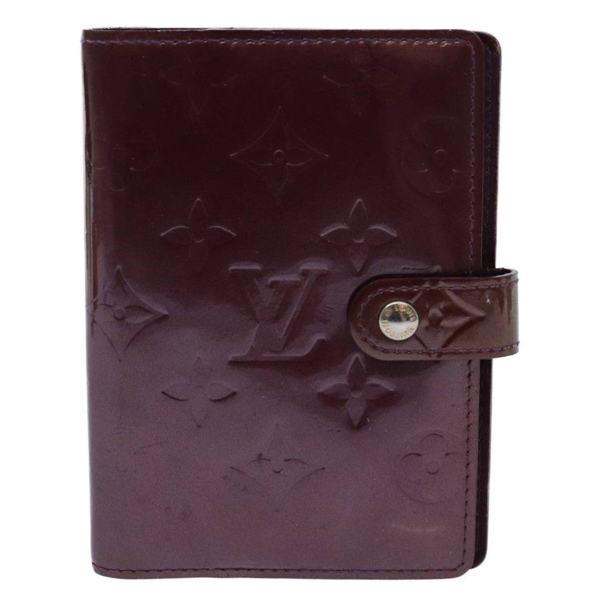 LOUIS VUITTON Vernis Agenda PM Day Planner Cover Violet R21050 LV yk11984