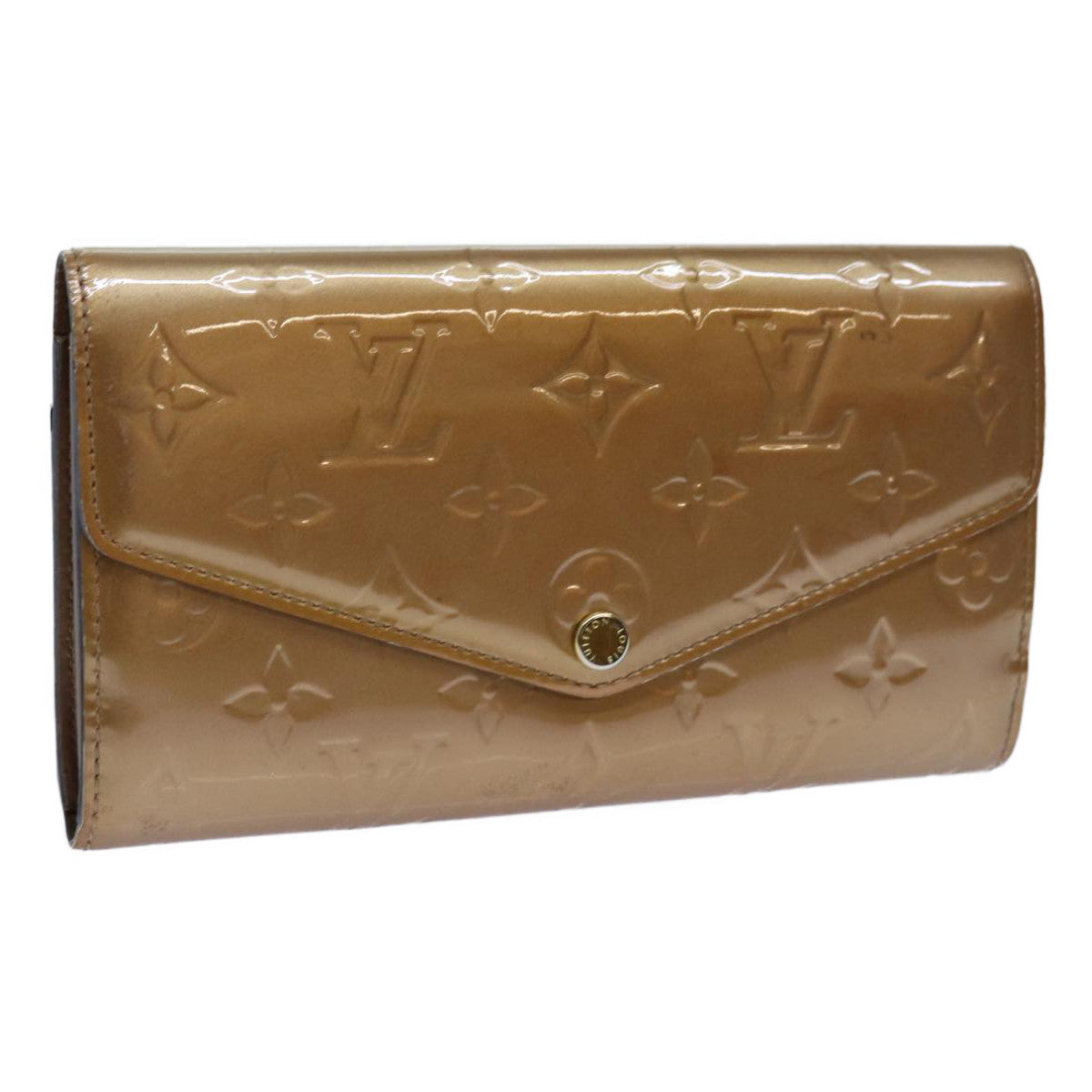 LOUIS VUITTON Vernis Portefeiulle Sarah Long Wallet Dunne M90209 LV yk11987