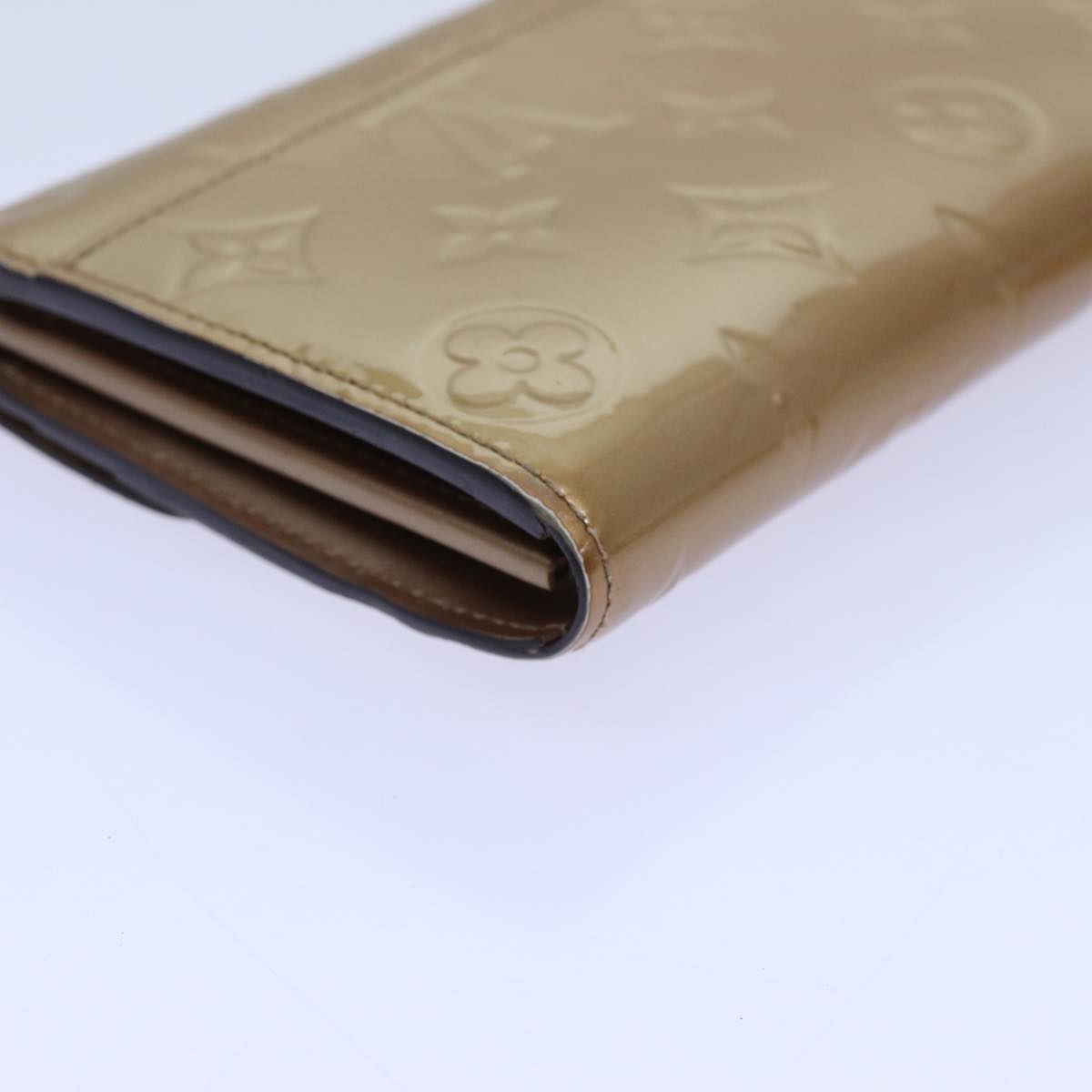 LOUIS VUITTON Vernis Portefeiulle Sarah Long Wallet Dunne M90209 LV yk11987