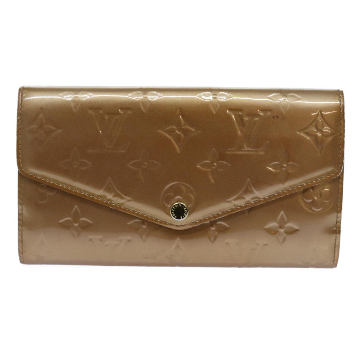 LOUIS VUITTON Vernis Portefeiulle Sarah Long Wallet Dunne M90209 LV yk11987