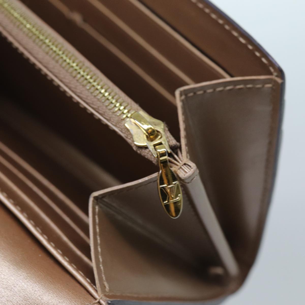 LOUIS VUITTON Vernis Portefeiulle Sarah Long Wallet Dunne M90209 LV yk11987