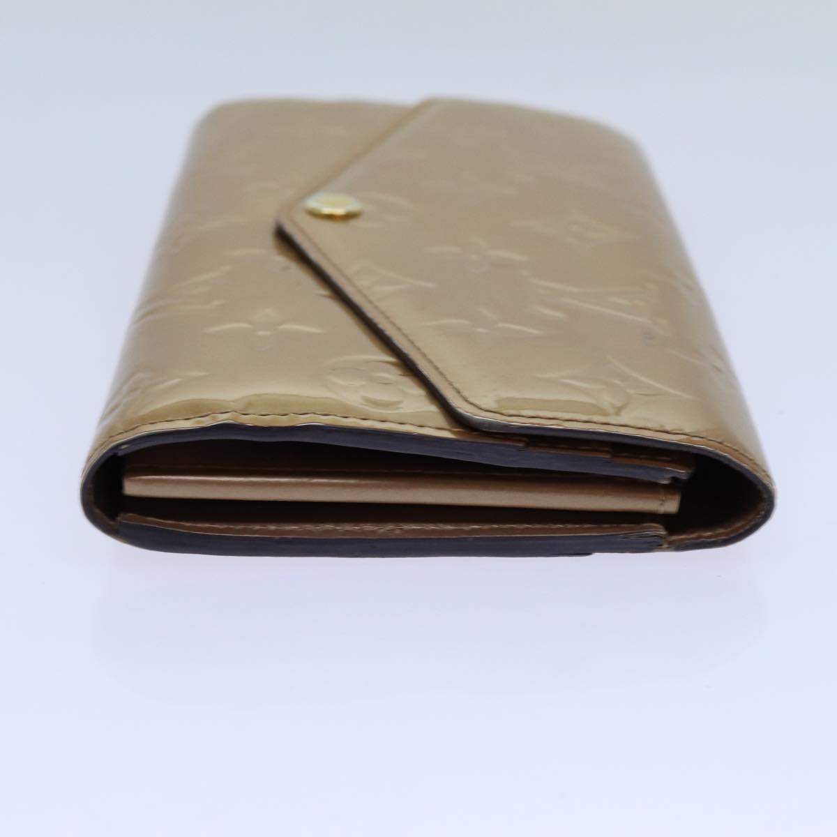 LOUIS VUITTON Vernis Portefeiulle Sarah Long Wallet Dunne M90209 LV yk11987