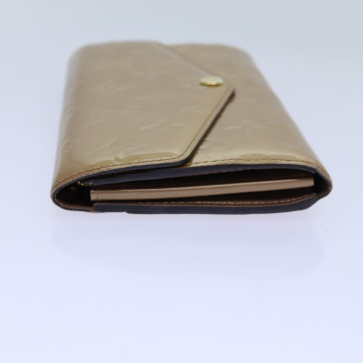 LOUIS VUITTON Vernis Portefeiulle Sarah Long Wallet Dunne M90209 LV yk11987